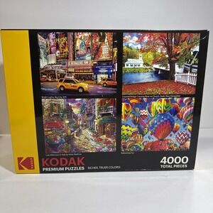 Kodak‎ Premium Puzzles 4000 Total Piece-4/1000 Piece Jigsaw Puzzles New Sealed